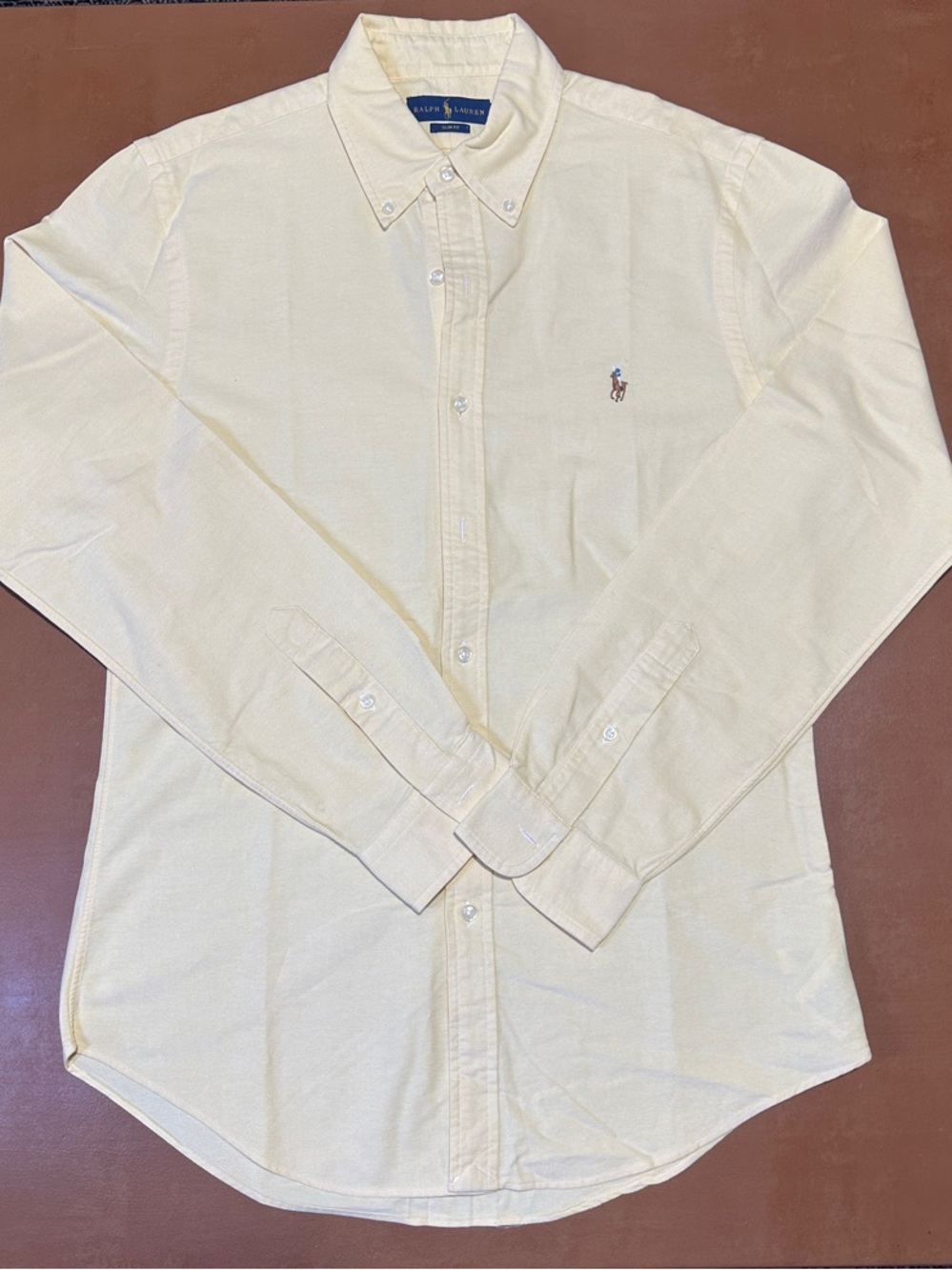 Polo by Ralph Lauren Light Yellow Button-Down Dress Shirt